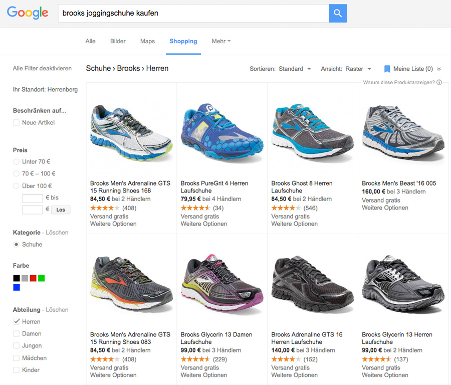 Google Shopping Katalog