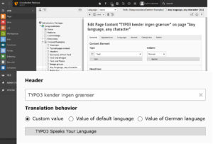 TYPO3 8.6 Übersetzungen