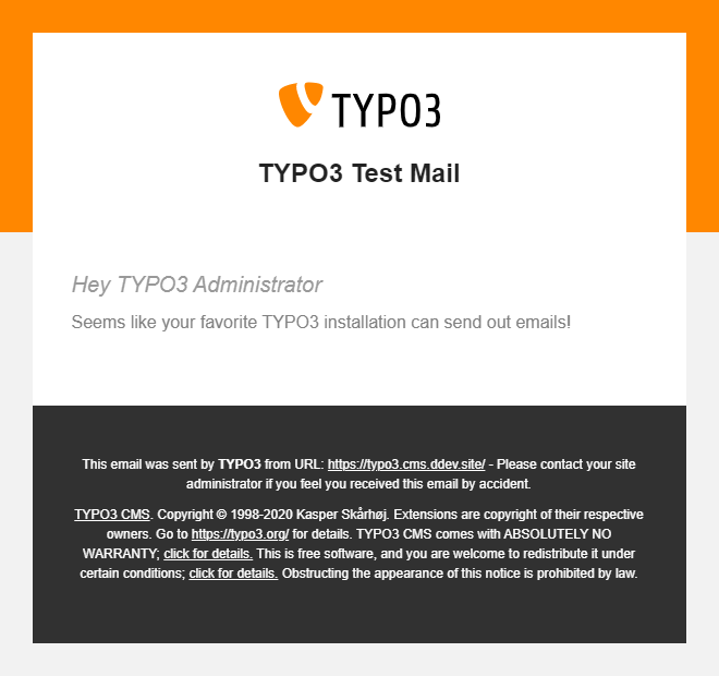 TYPO3 HTML E-Mail Template