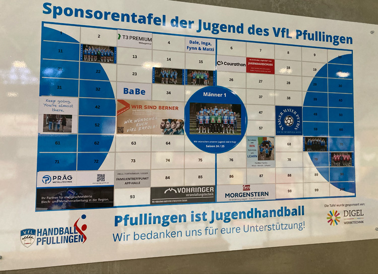 Handball Sponsortafel 24/25